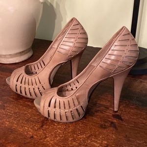 Open toe platform stiletto
